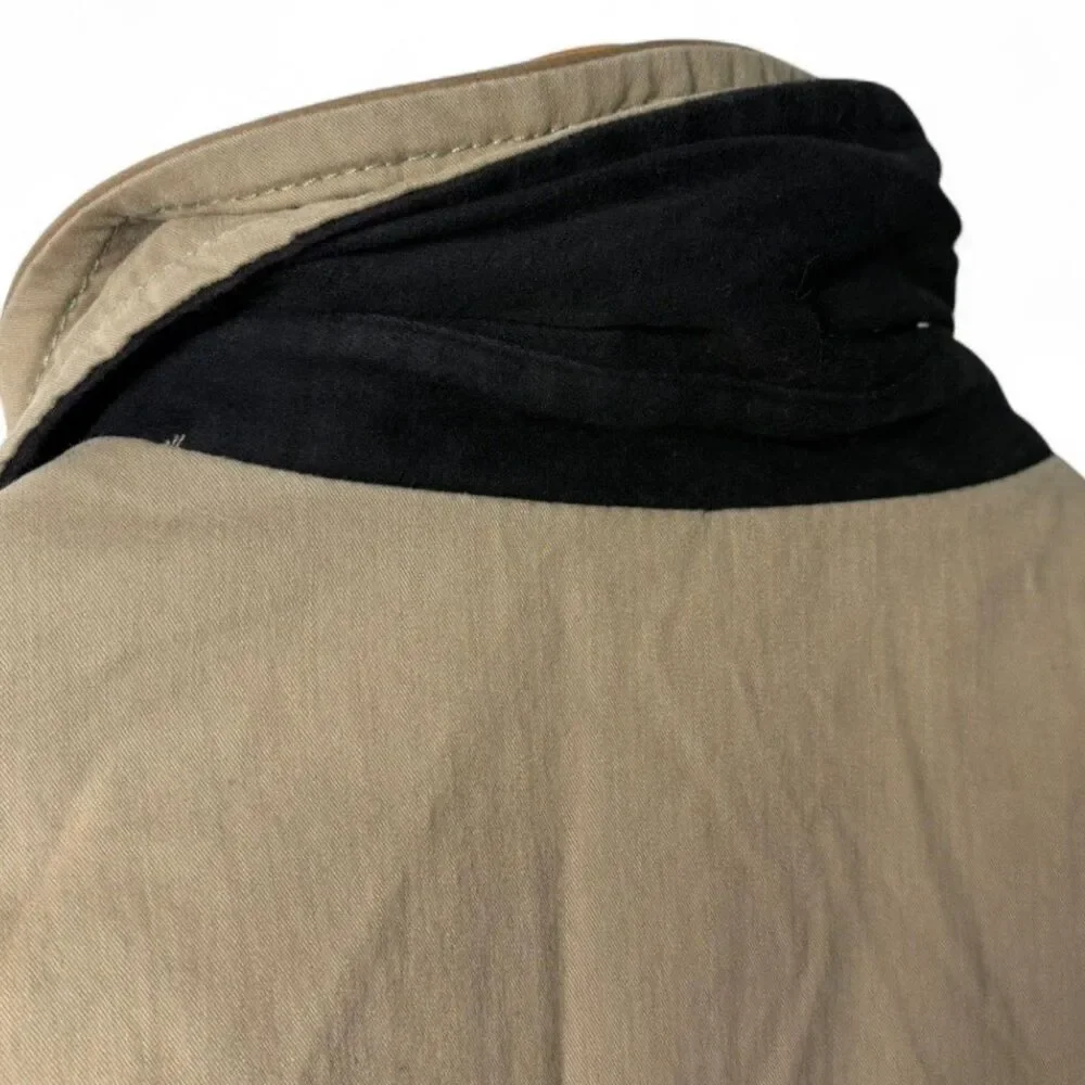 90s Vintage London Fog Classic Khaki Field Coat, Removable Liner Men's sz L Tall